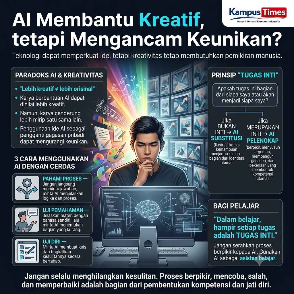 AI Membuat Karya Lebih Kreatif, tetapi Lebih Seragam
