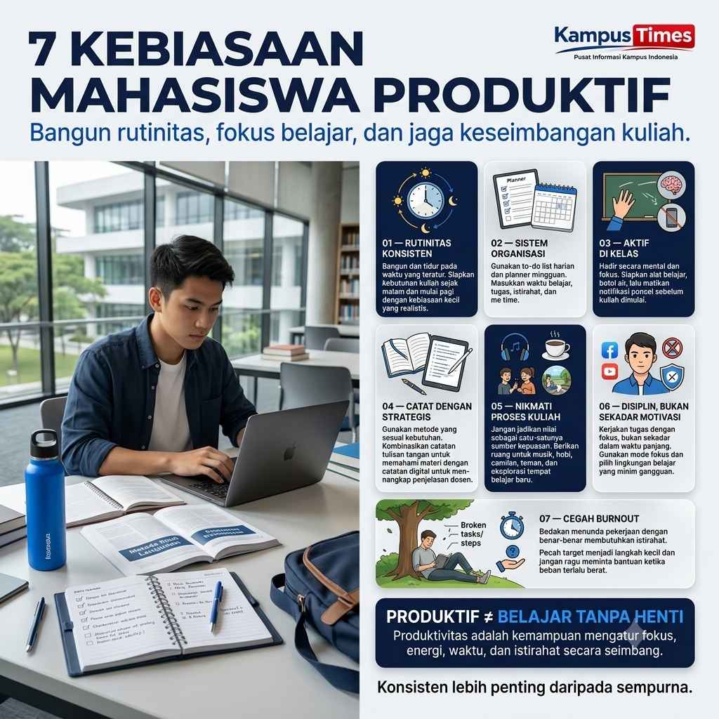 Rutinitas Mahasiswa Produktif Dimulai dari Kebiasaan Sederhana