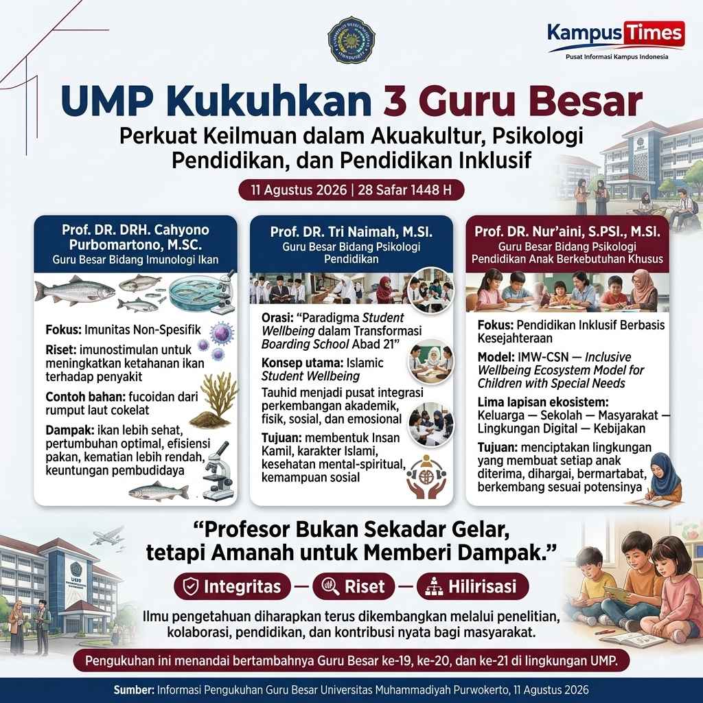 Tiga Guru Besar UMP Bawa Gagasan Strategis